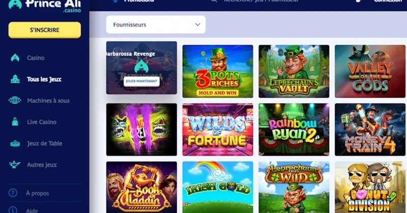 Découvrez l'Extravagance du Casino En Ligne Prince Ali en France